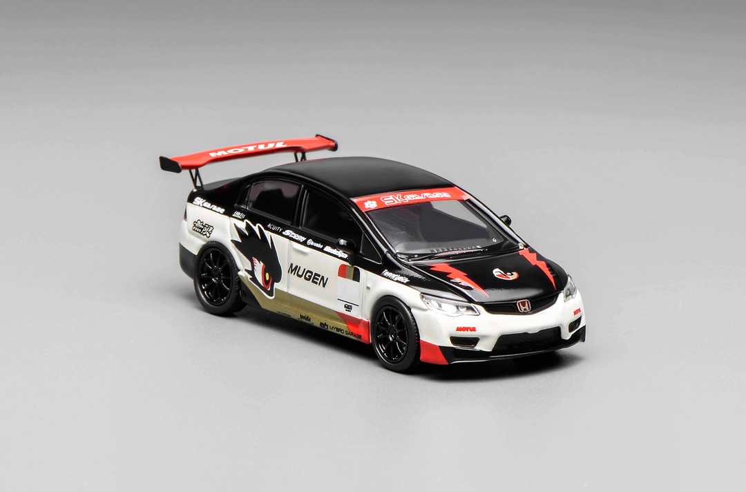[Preorder] MOTORHELIX 1:64 HONDA CIVIC TYPE R (FD2) MUGEN LIVERY WHITE M65406