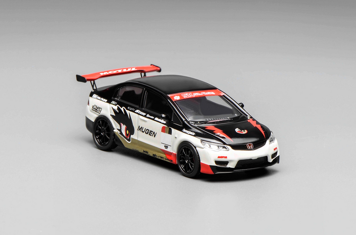 [Preorder] MOTORHELIX 1:64 HONDA CIVIC TYPE R (FD2) MUGEN LIVERY WHITE M65406