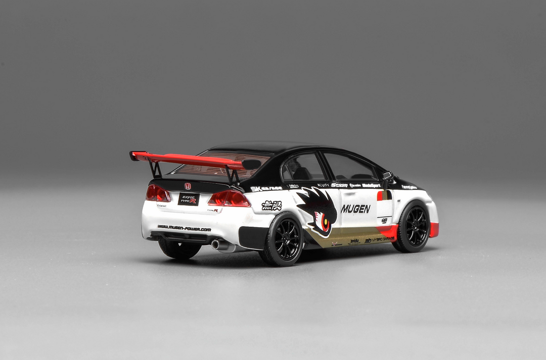 [Preorder] MOTORHELIX 1:64 HONDA CIVIC TYPE R (FD2) MUGEN LIVERY WHITE M65406