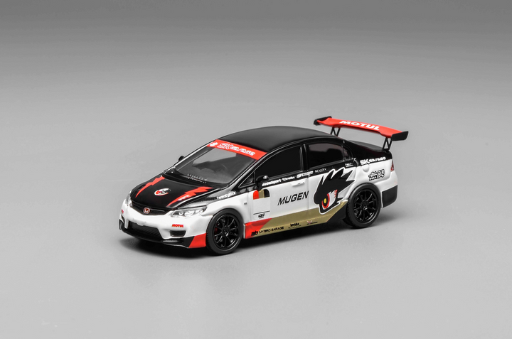 [Preorder] MOTORHELIX 1:64 HONDA CIVIC TYPE R (FD2) MUGEN LIVERY WHITE M65406