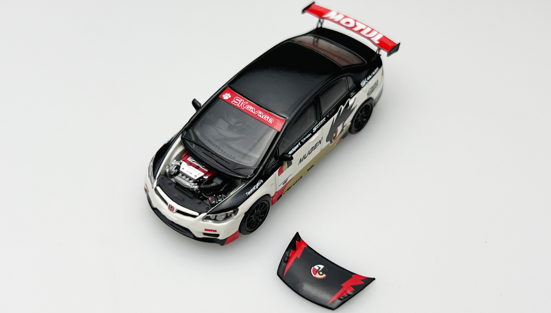 [Preorder] MOTORHELIX 1:64 HONDA CIVIC TYPE R (FD2) MUGEN LIVERY WHITE M65406