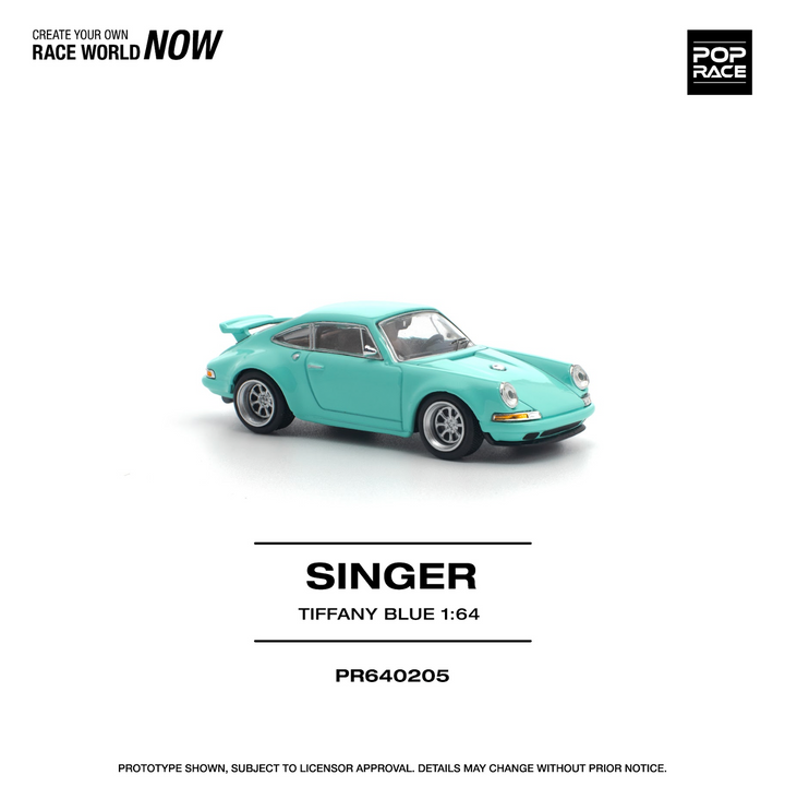 [Preorder] POPRACE 1:64 PORSCHE SINGER 964 TIFFANY BLUE PR640205