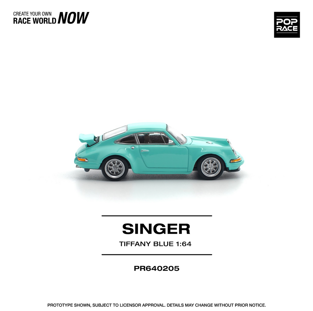[Preorder] POPRACE 1:64 PORSCHE SINGER 964 TIFFANY BLUE PR640205