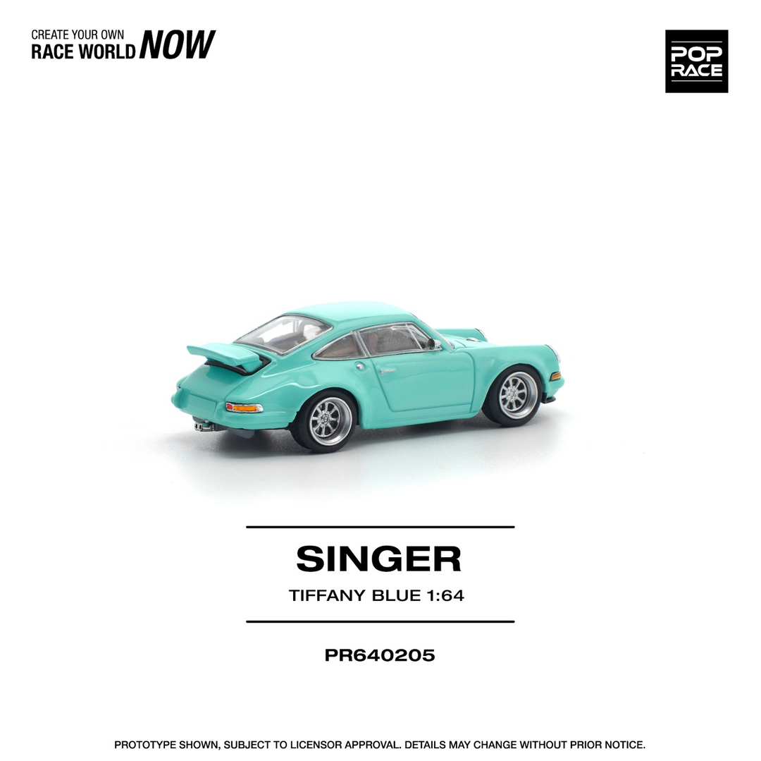 [Preorder] POPRACE 1:64 PORSCHE SINGER 964 TIFFANY BLUE PR640205