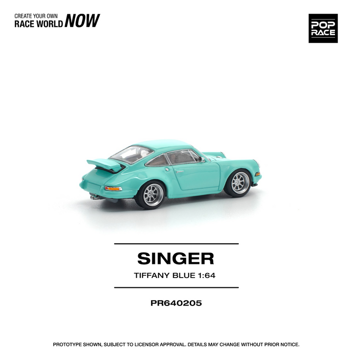 [Preorder] POPRACE 1:64 PORSCHE SINGER 964 TIFFANY BLUE PR640205