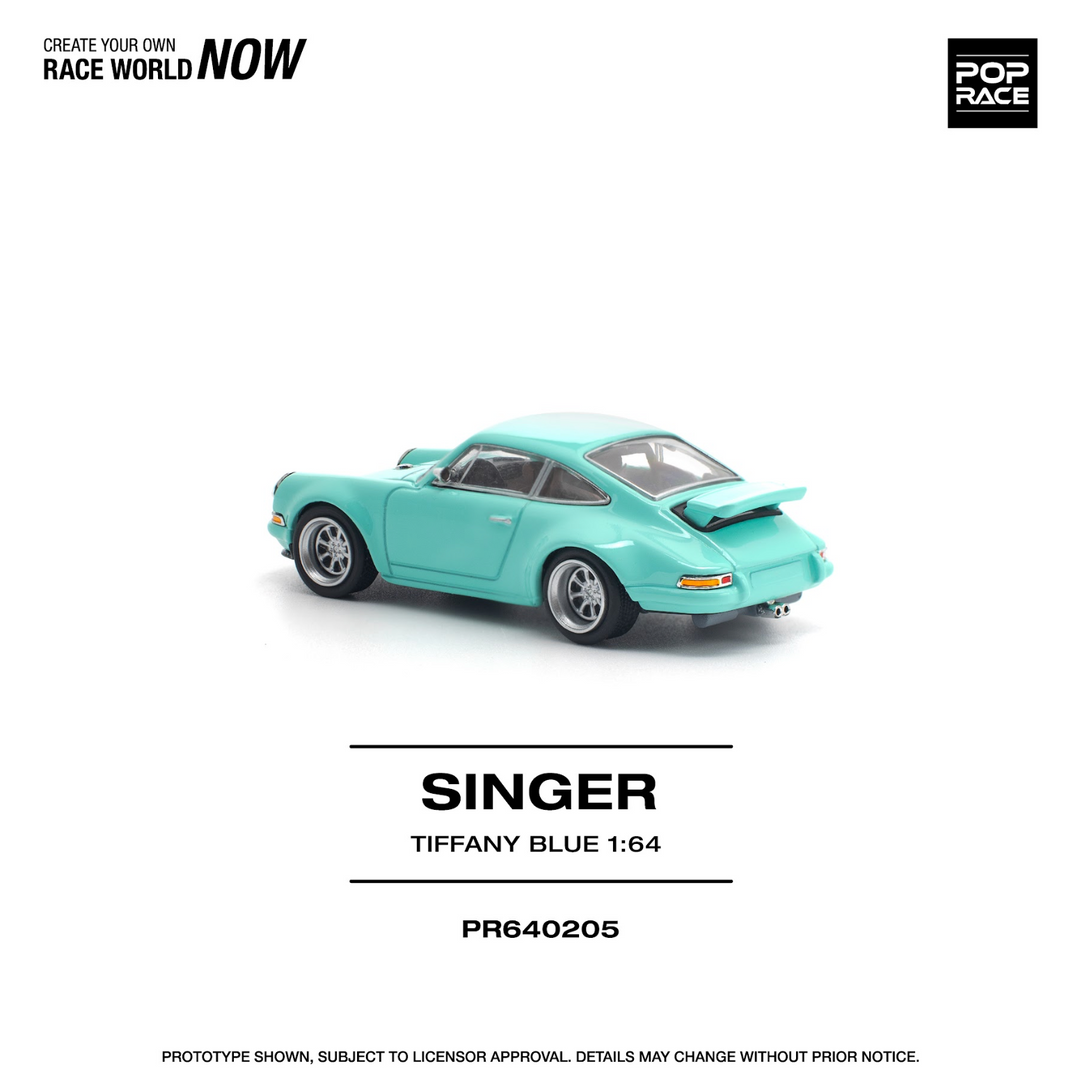 [Preorder] POPRACE 1:64 PORSCHE SINGER 964 TIFFANY BLUE PR640205