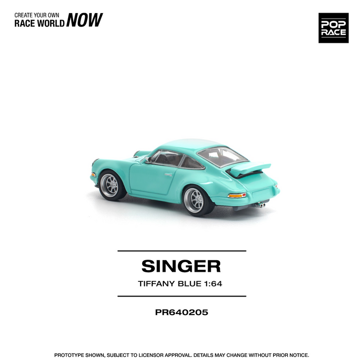 [Preorder] POPRACE 1:64 PORSCHE SINGER 964 TIFFANY BLUE PR640205