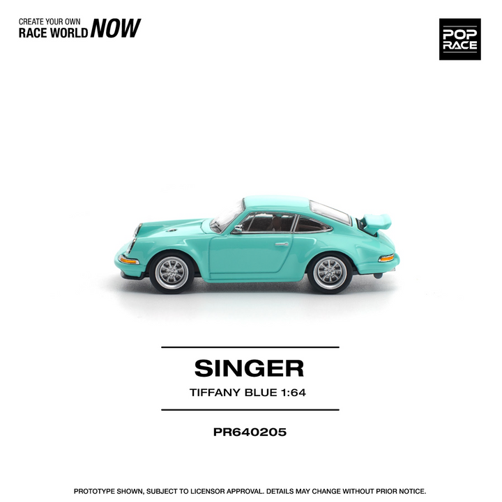 [Preorder] POPRACE 1:64 PORSCHE SINGER 964 TIFFANY BLUE PR640205
