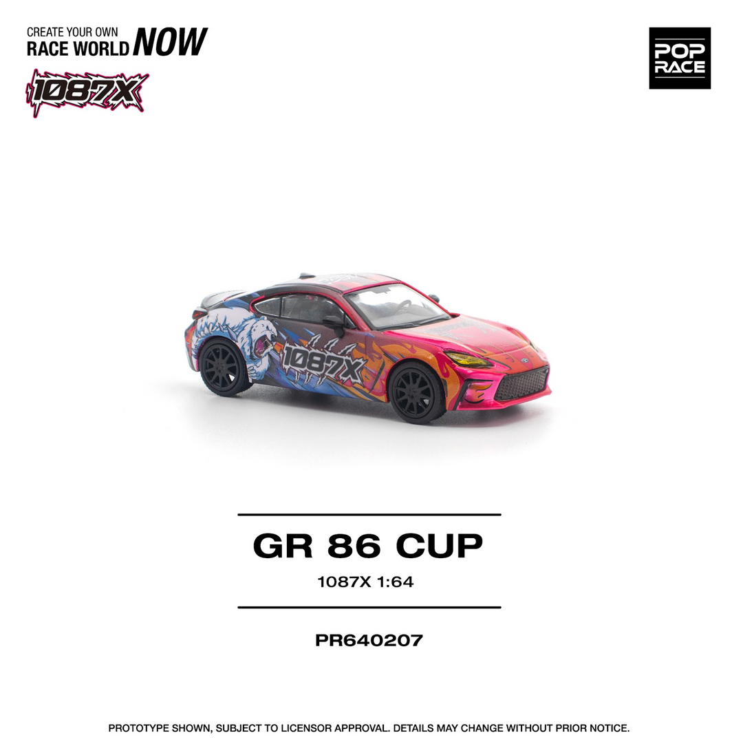 POPRACE 1:64 TOYOTA 1087X GR86 CUP PR640207 – Horizon Diecast POPRACE 1:64 TOYOTA 1087X GR86 CUP PR640207 – Horizon Diecast