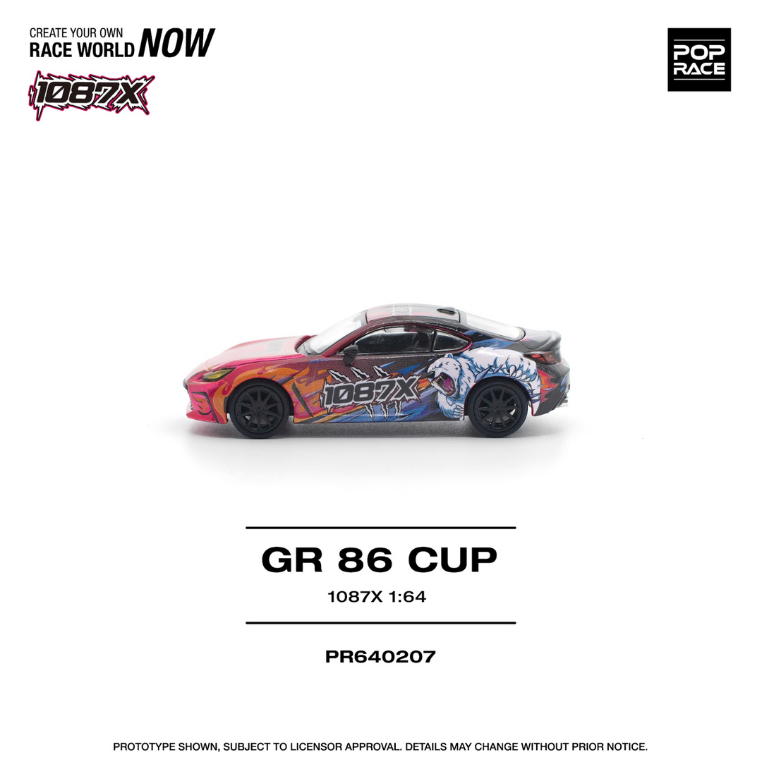 [Preorder] POPRACE 1:64 TOYOTA 1087X GR86 CUP PR640207