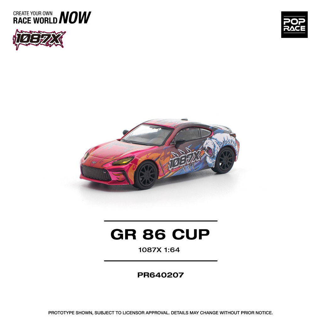 POPRACE 1:64 TOYOTA 1087X GR86 CUP PR640207 – Horizon Diecast POPRACE 1:64 TOYOTA 1087X GR86 CUP PR640207 – Horizon Diecast