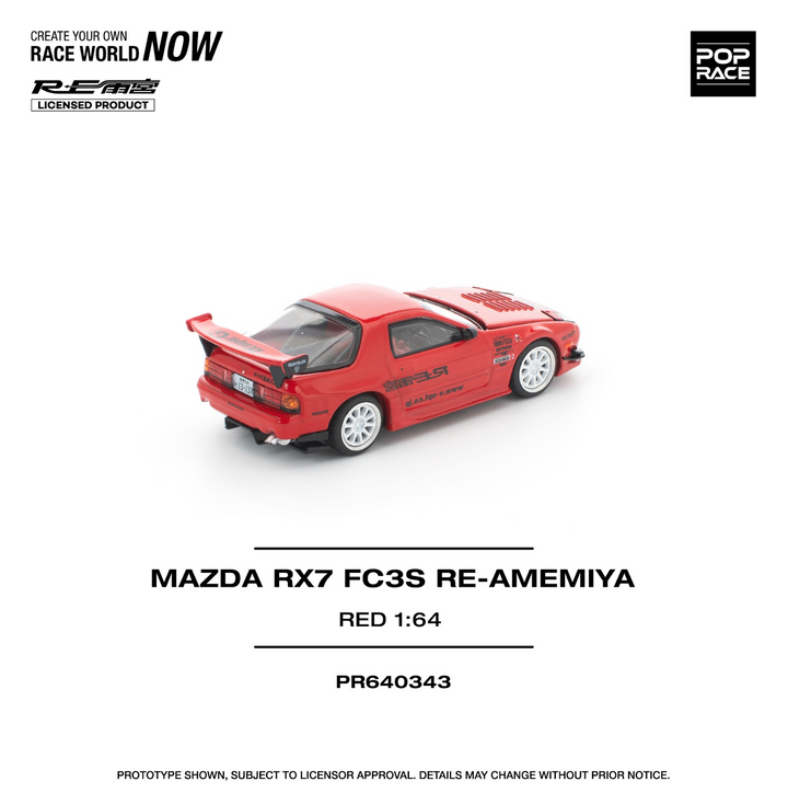 [Preorder] POPRACE 1:64 MAZDA RX7 FC3S RE-AMEMIYA RED PR640343