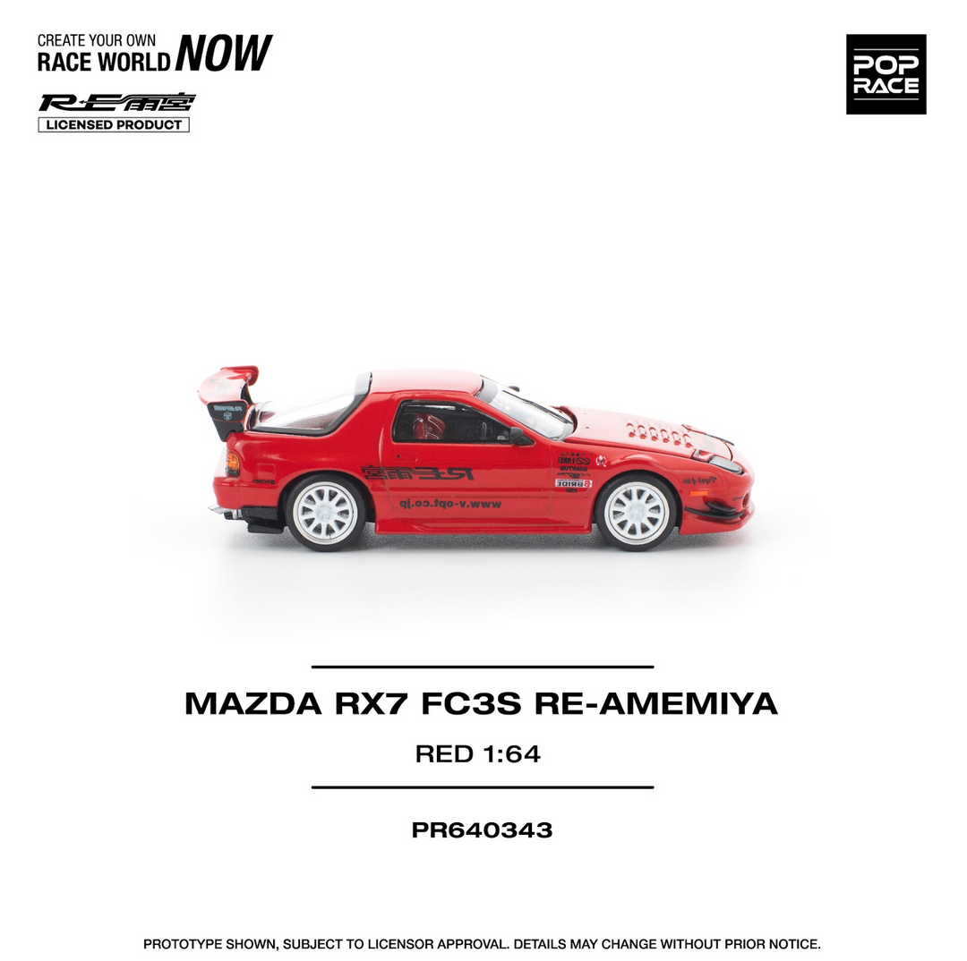 [Preorder] POPRACE 1:64 MAZDA RX7 FC3S RE-AMEMIYA RED PR640343