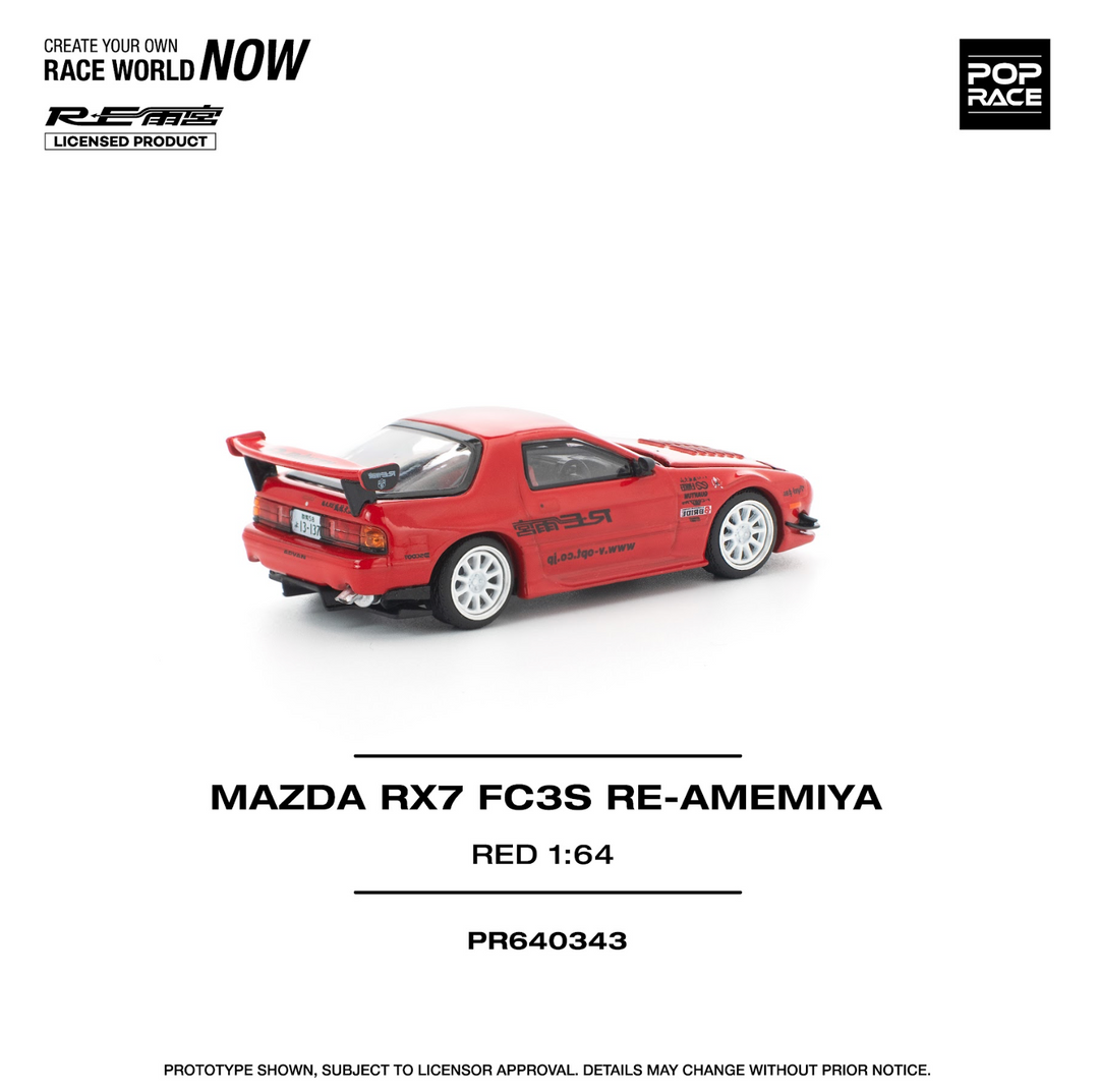 [Preorder] POPRACE 1:64 MAZDA RX7 FC3S RE-AMEMIYA RED PR640343