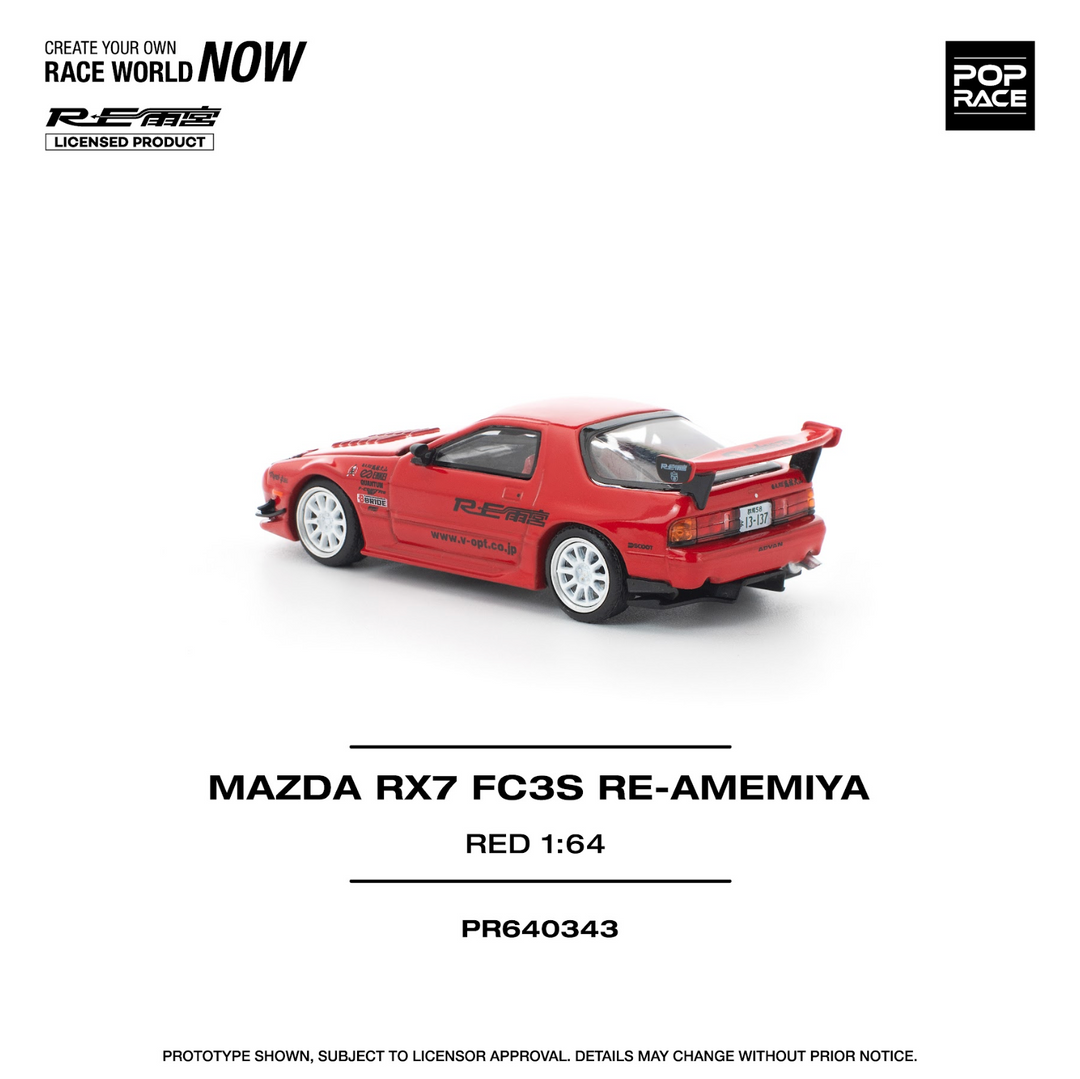 [Preorder] POPRACE 1:64 MAZDA RX7 FC3S RE-AMEMIYA RED PR640343