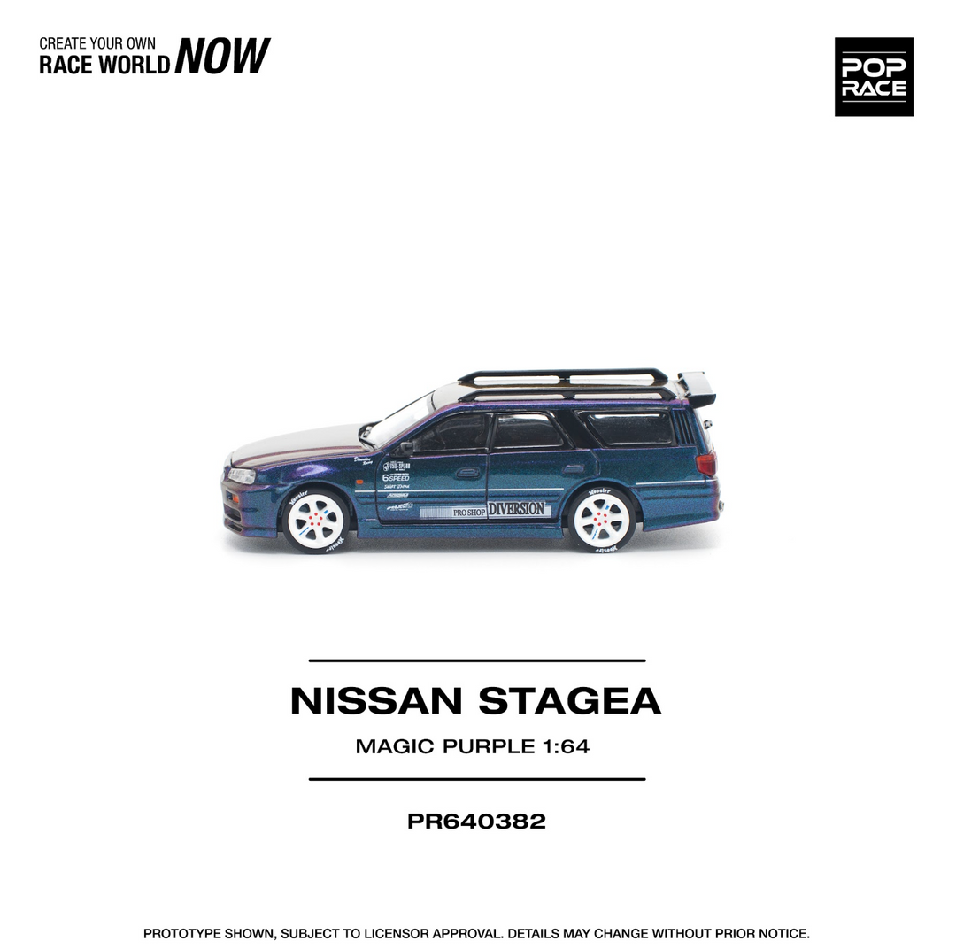 [Preorder] POPRACE 1:64 NISSAN STAGEA MAGIC PURPLE PR640382