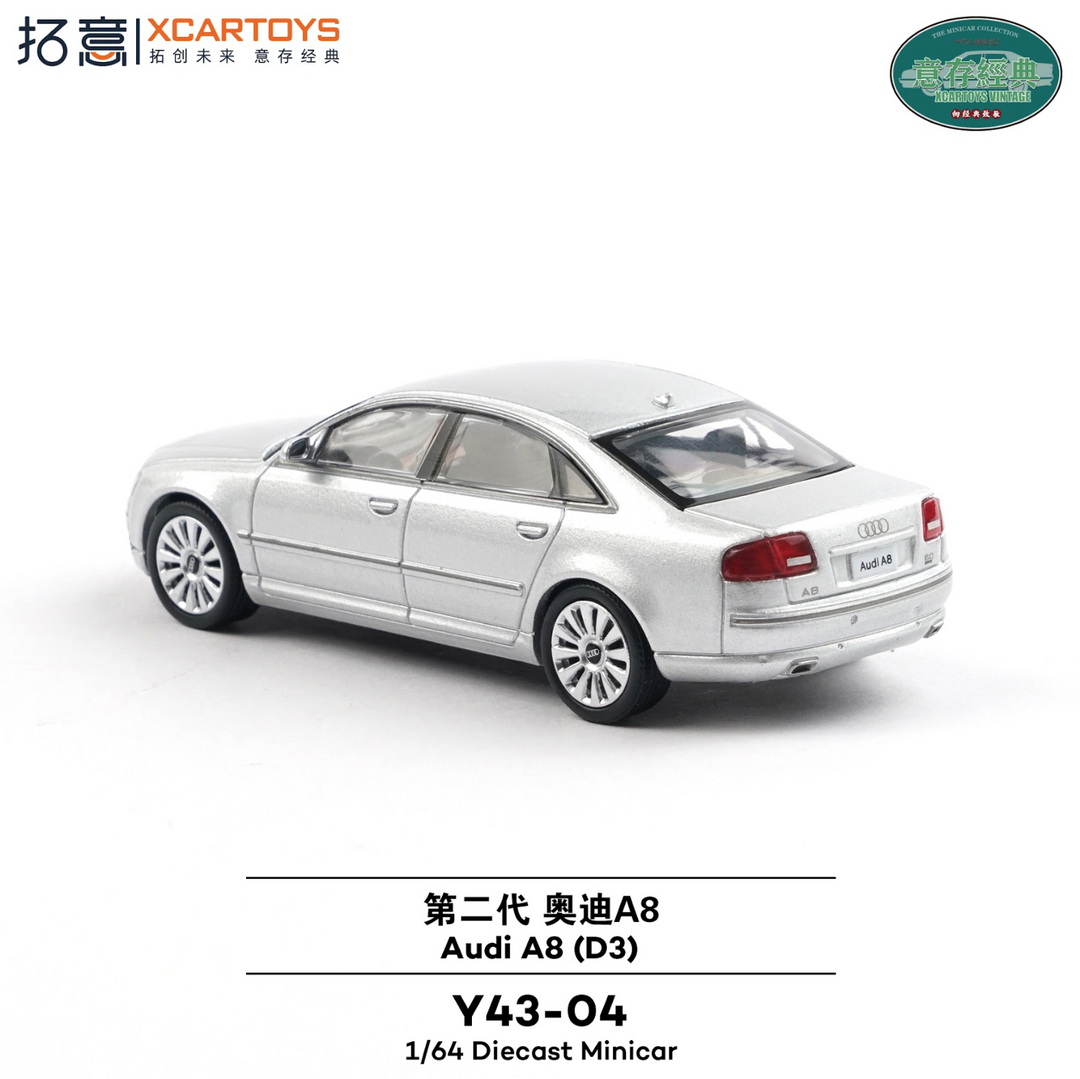 [Preorder] XCARTOYS 1:64 AUDI A8 (D3) SILVER Y43-04