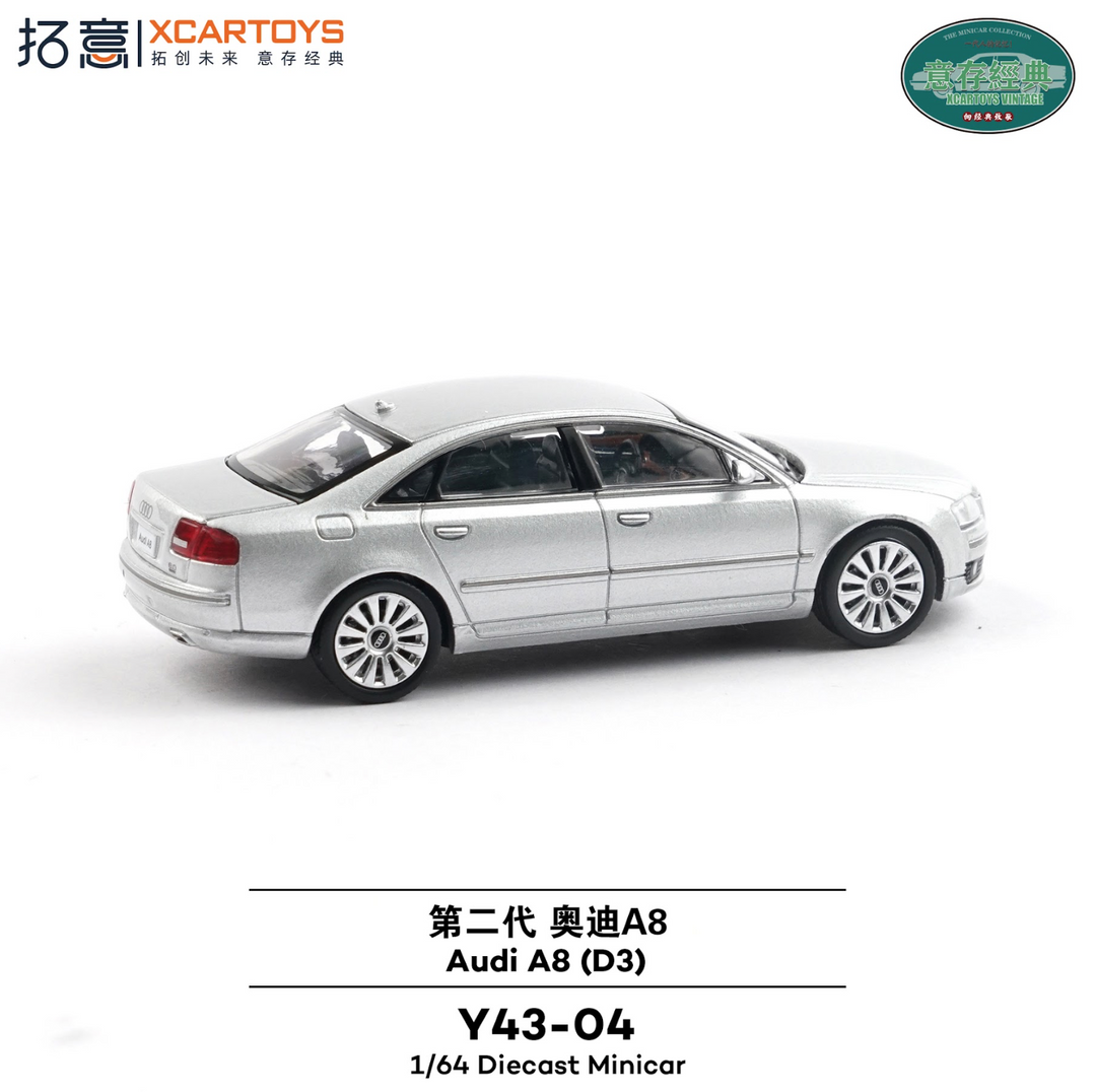 [Preorder] XCARTOYS 1:64 AUDI A8 (D3) SILVER Y43-04
