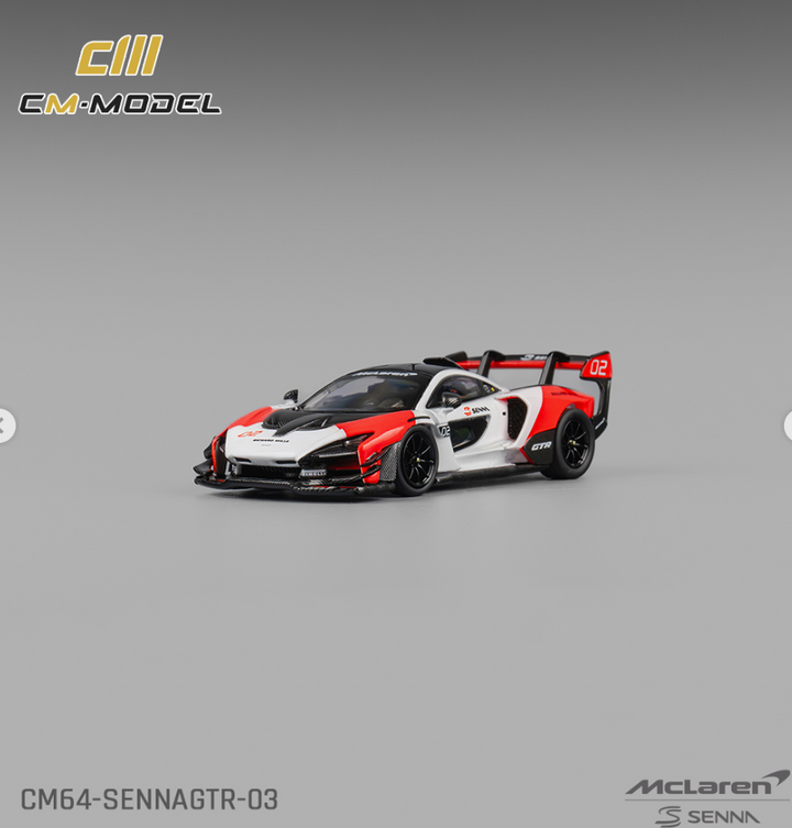 CM Model 1:64 Mclaren SennaGTR Red/ White  CM64-SennaGTR-03
