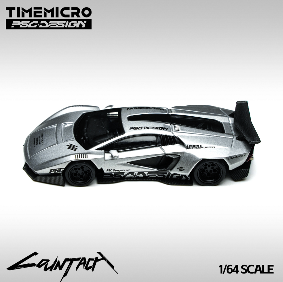 [Preorder] TimeMicro X PSC DESIGN 1:64 Lamborghini Countach “V” Ver. Silver TM647704