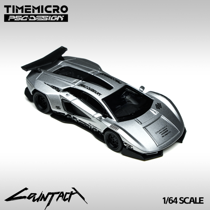 [Preorder] TimeMicro X PSC DESIGN 1:64 Lamborghini Countach “V” Ver. Silver TM647704