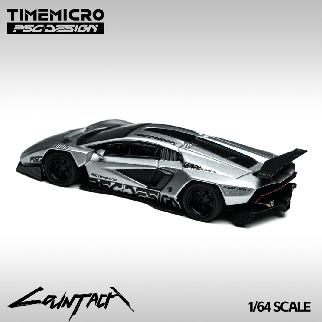 [Preorder] TimeMicro X PSC DESIGN 1:64 Lamborghini Countach “V” Ver. Silver TM647704