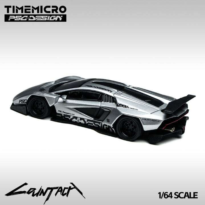 [Preorder] TimeMicro X PSC DESIGN 1:64 Lamborghini Countach “V” Ver. Silver TM647704