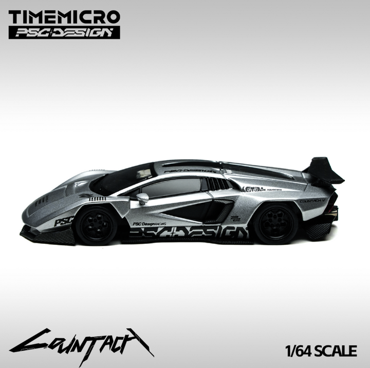 [Preorder] TimeMicro X PSC DESIGN 1:64 Lamborghini Countach “V” Ver. Silver TM647704