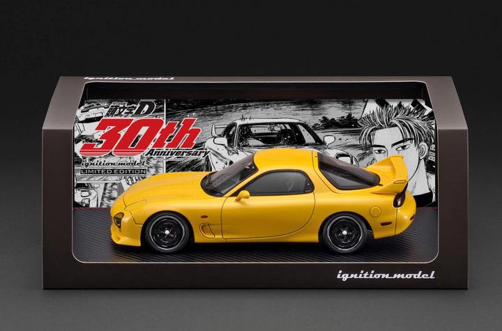 [Preorder] Ignition Model 1:18 INITIAL D Mazda RX-7 Mazda Speed A-spec (FD3S) Yellow SOUND & LED Ver. IG3940