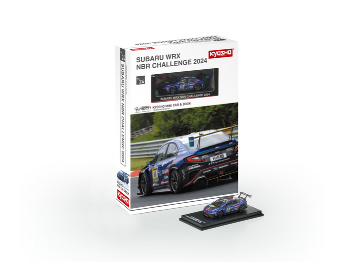 [Preorder] Kyosho 1:64 Minicar Book Edition Subaru WRX NBR2024 with MOTN LED Base Compatible – Blue (2 Versions) 07129N24E/07129N24C