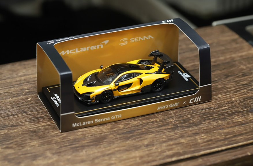 CM Model 1:64 MCLAREN SENNA GTR YELLOW TAIWAN VERSION CM64-SennaGTR-TW
