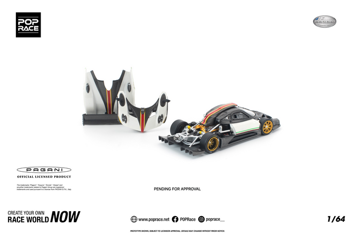 [Preorder] POPRACE 1:64  PAGANI ZONDA R WHITE PR640298