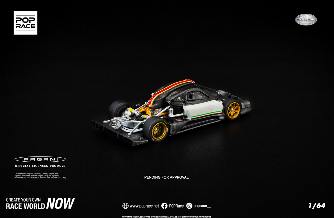 [Preorder] POPRACE 1:64  PAGANI ZONDA R WHITE PR640298