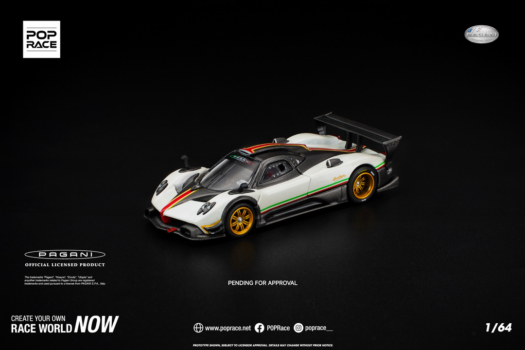 [Preorder] POPRACE 1:64  PAGANI ZONDA R WHITE PR640298