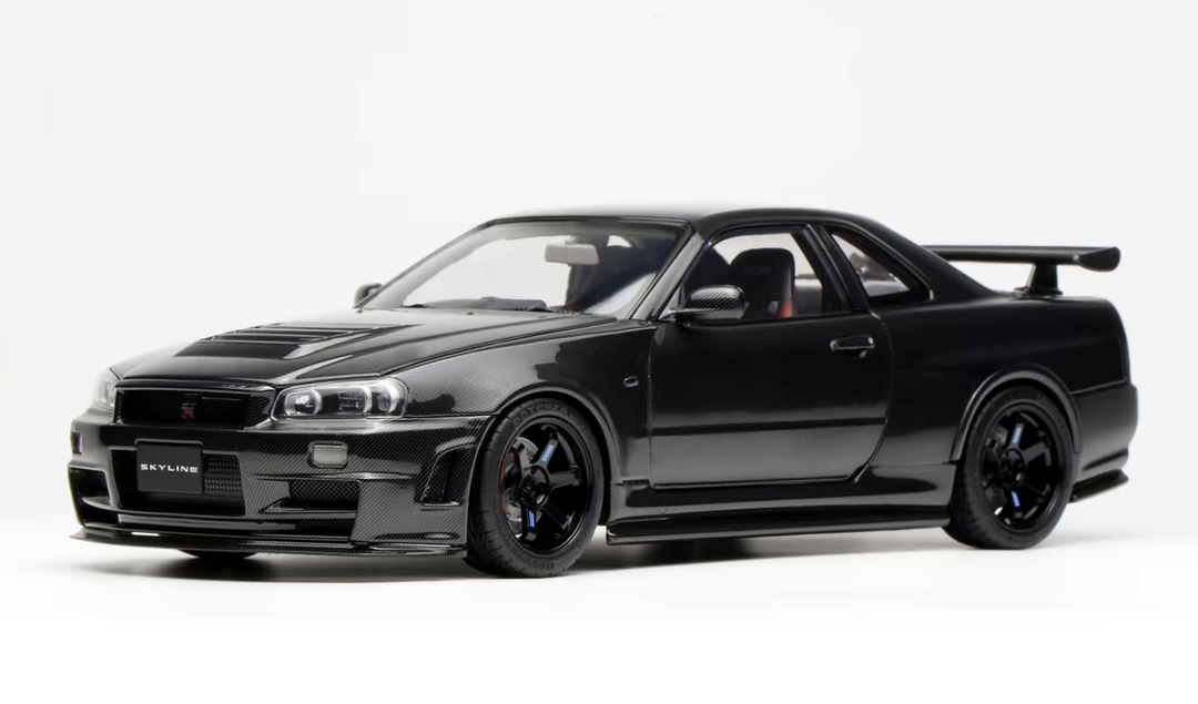 [Preorder] MOTORHELIX 1:18 Nissan Skyline GT-R(R34) CUSTOMIZED VERSION Carbon Fiber M83413
