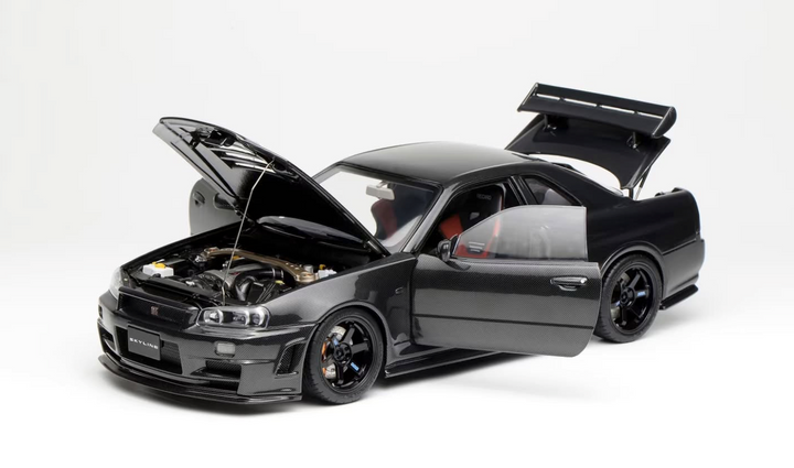 [Preorder] MOTORHELIX 1:18 Nissan Skyline GT-R(R34) CUSTOMIZED VERSION Carbon Fiber M83413