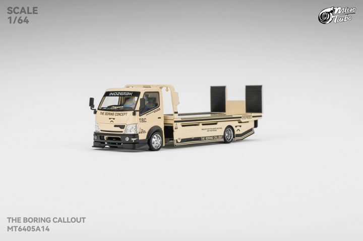 Microturbo 1:64 Custom Hauler - The Boring Concept White MT6405A14