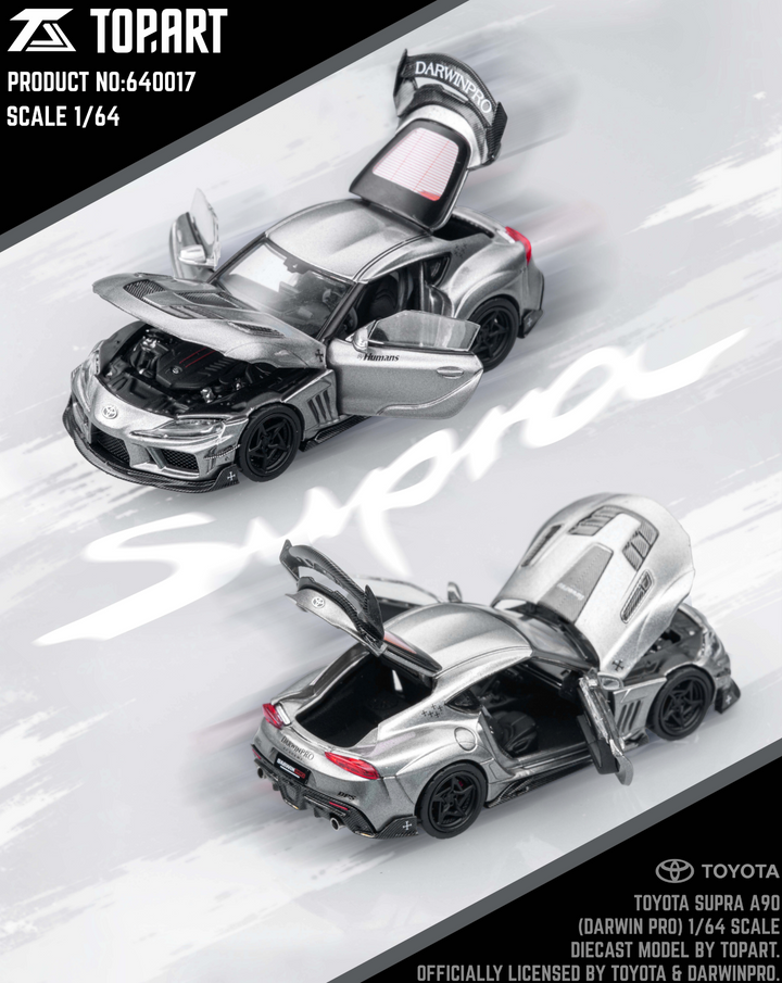 [Preorder] TOPART 1:64 TOPART SUPRA A90 DARWINPRO | Liquid Silver Foshan Exhibition Exclusive