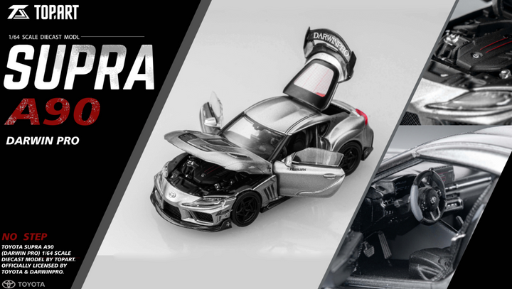 [Preorder] TOPART 1:64 TOPART SUPRA A90 DARWINPRO | Liquid Silver Foshan Exhibition Exclusive