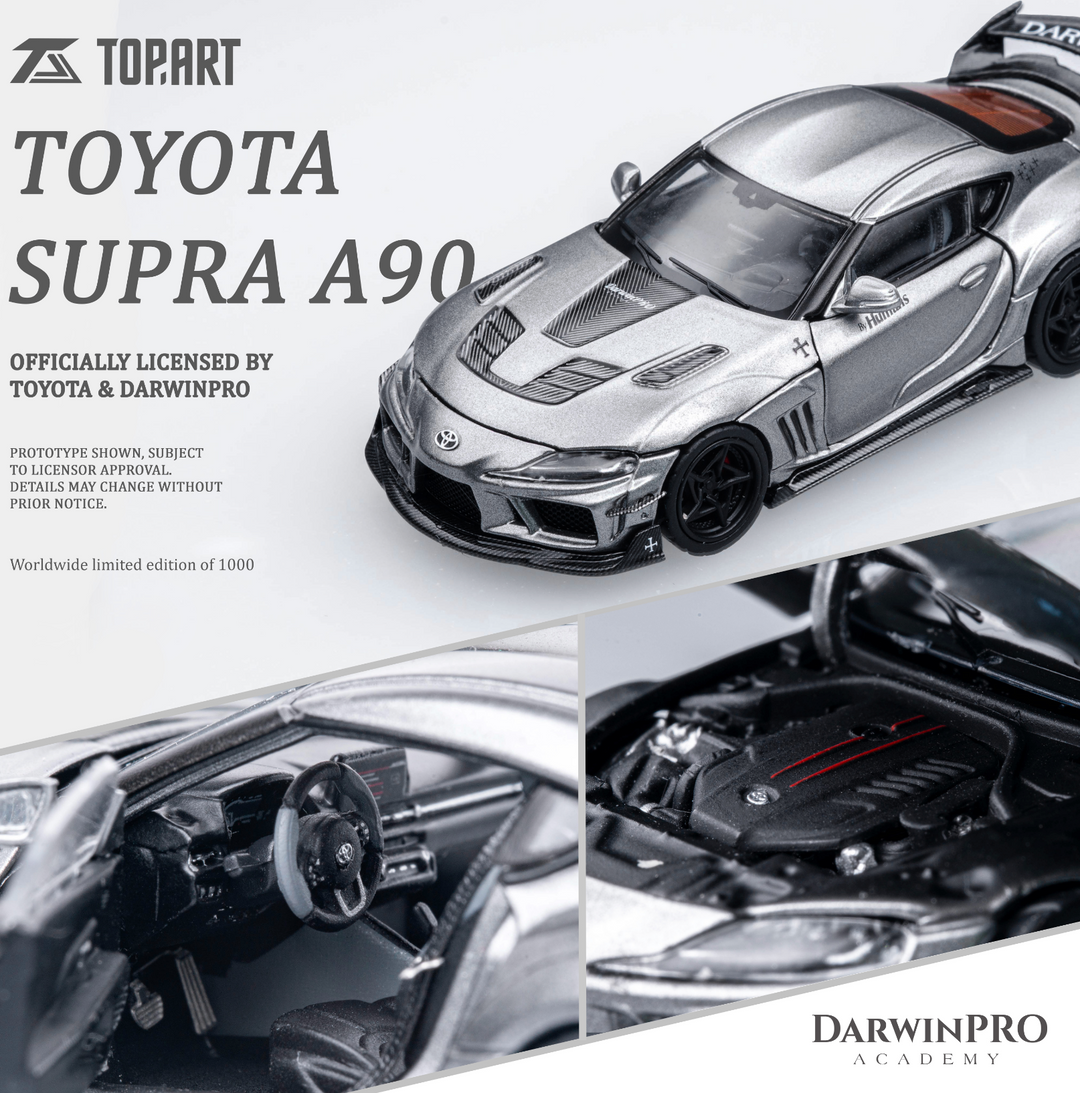 [Preorder] TOPART 1:64 TOPART SUPRA A90 DARWINPRO | Liquid Silver Foshan Exhibition Exclusive