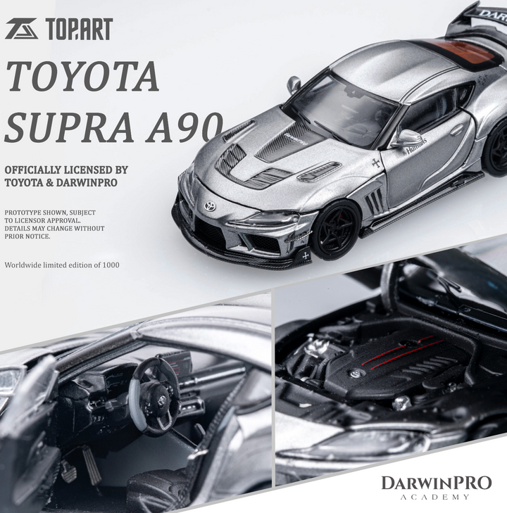 [Preorder] TOPART 1:64 TOPART SUPRA A90 DARWINPRO | Liquid Silver Foshan Exhibition Exclusive