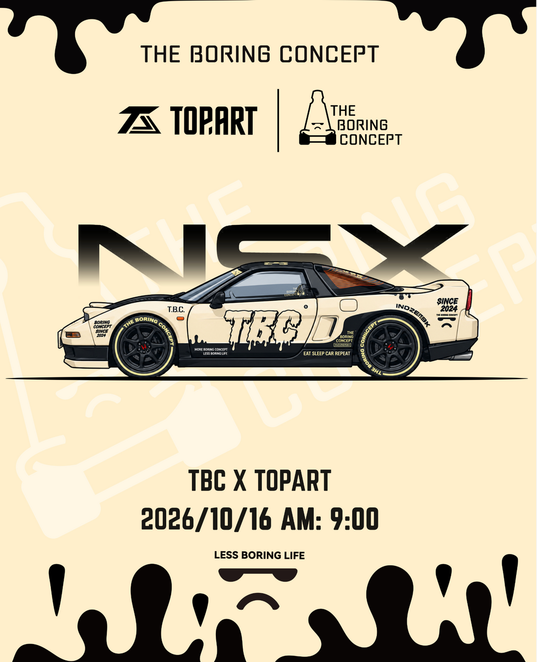 [Preorder] TOPART 1:64 HONDA NSX NA1 | TBC Retro Livery Foshan Exhibition Exclusive
