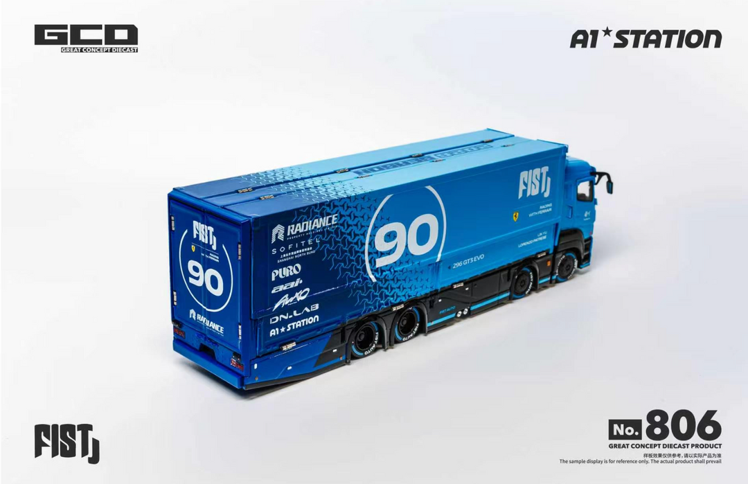 [Preorder] GCD x FIST x A1-STATION x Shoom64 1:64 LBWK MITSUBISHI FUSO SUPER GREAT and HINO 300 Custom Drop-Bed Car Carrier (2 Versions)
