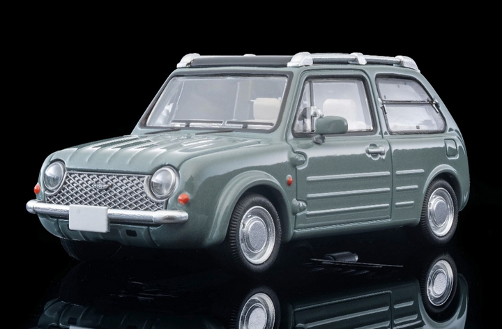 [Preorder] TLVN Tomica Limited Vintage Neo 1:64 Nissan PAO Canvas Top (Olive Grey) 1989 Model LV-N394b
