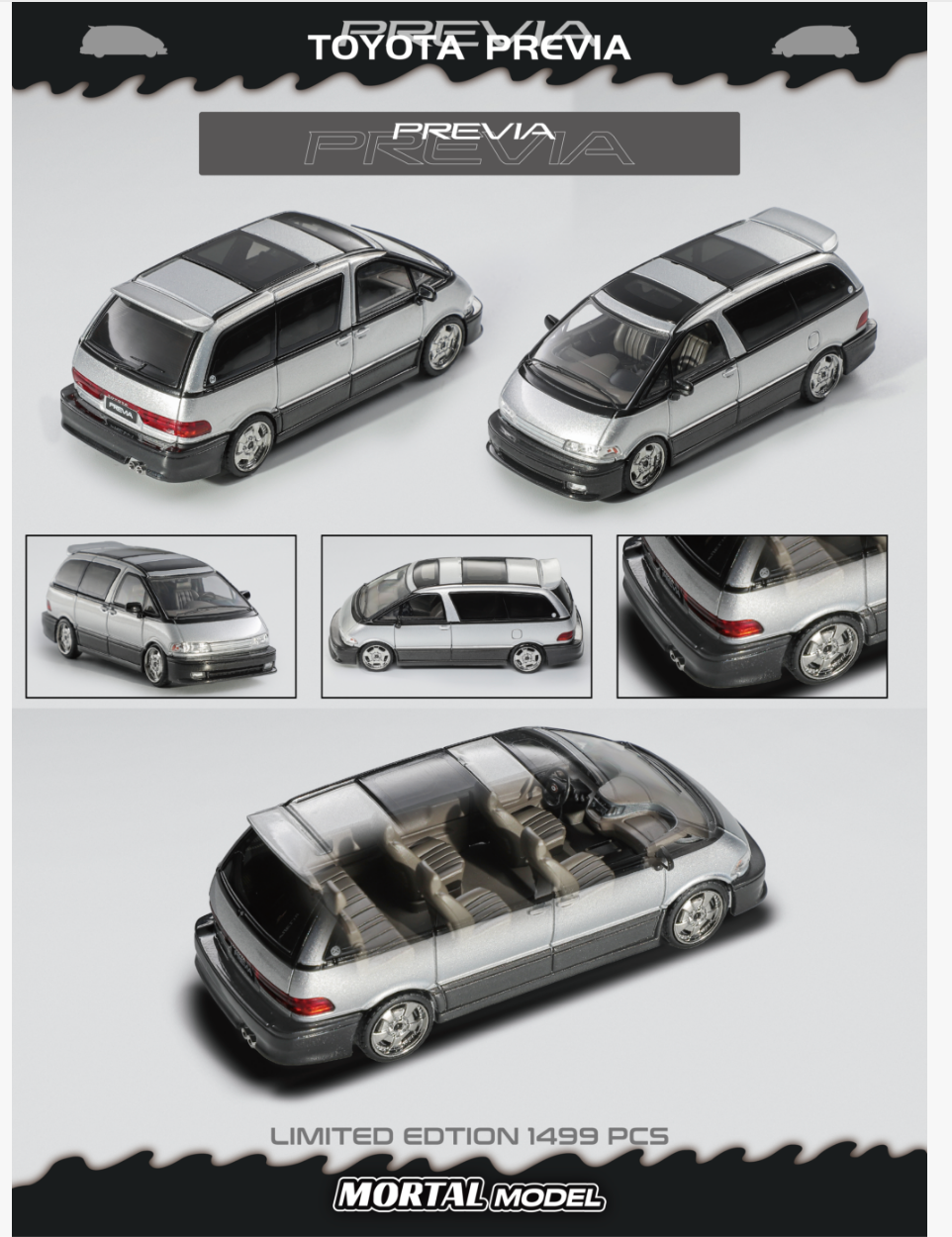 [Preorder] Mortal 1:64 Toyota Previa (2 Colours)