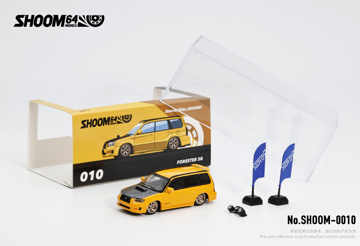 [Preorder] SHOOM64 1:64 Subaru Forester STi (SG) 2005 Yellow SHOOM-093-010