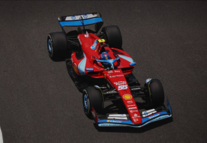 [Preorder] BBR 1:18 Ferrari SF24 GP USA Miami 2024 - Luxury pack - Azzurro Special Livery Sainz