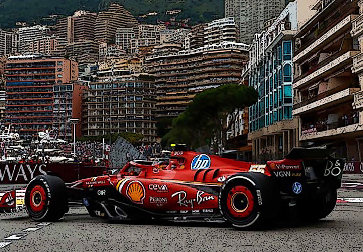 [Preorder] BBR 1:18 Ferrari SF24 MONACO GP 2024 - Luxury Packaging - C. Sainz