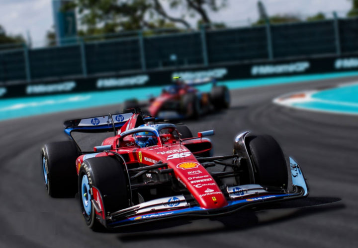 [Preorder] BBR 1:18 Ferrari SF24 GP USA Miami 2024 - Luxury pack - Azzurro Special Livery Leclerc