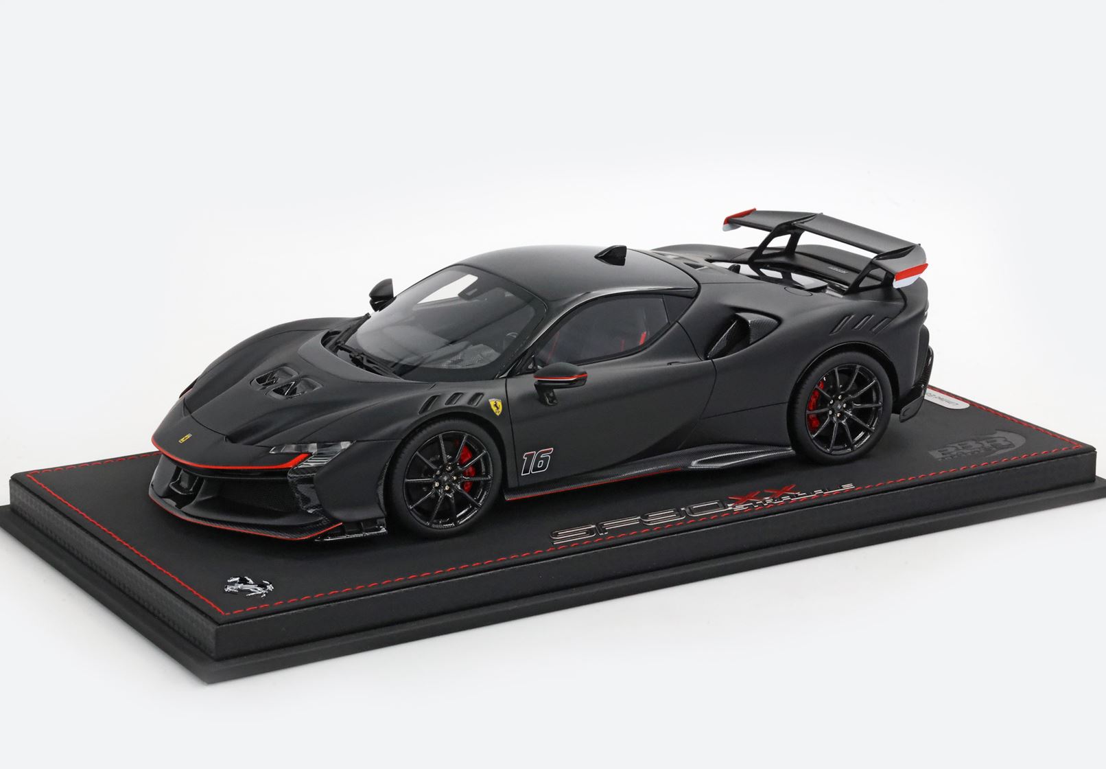 BBR 1:18 Ferrari SF90 XX Stradale race #16 Matt black P18237CL